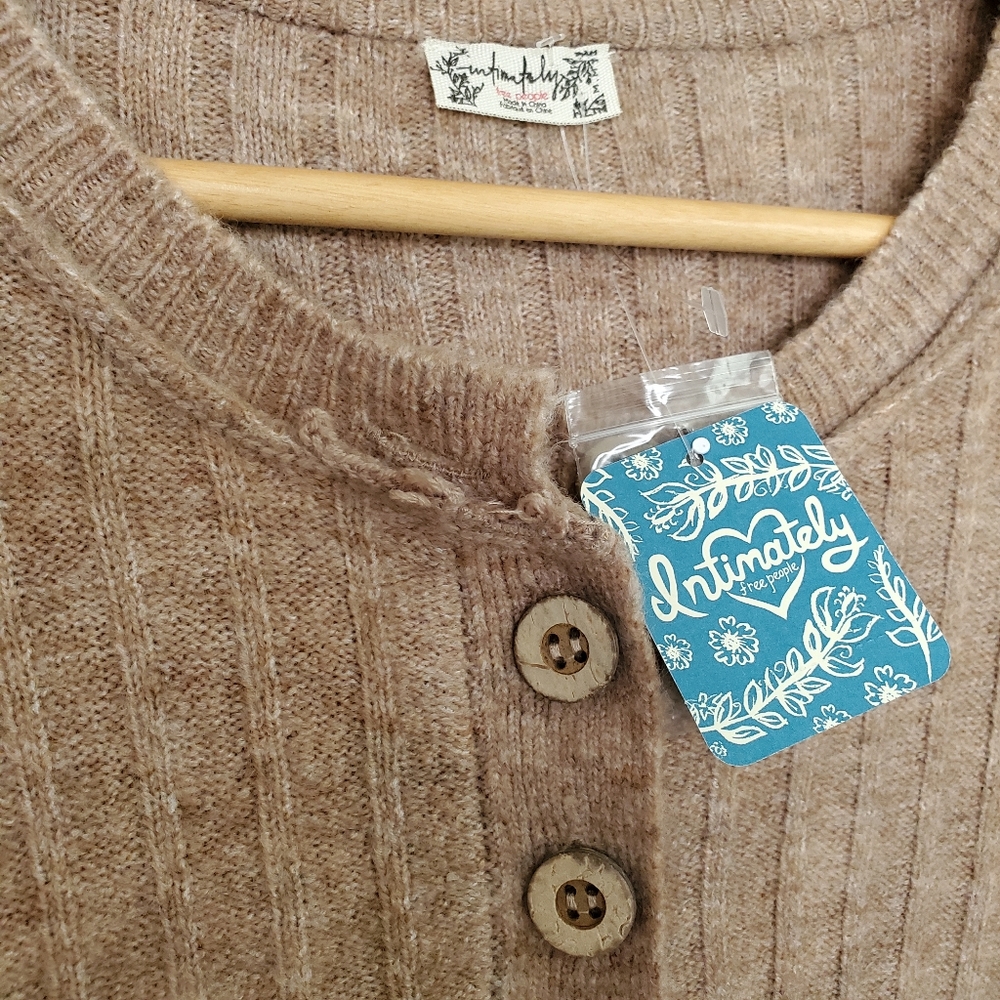 Free People Around the Clock Tunic Sweaters Tan - Picture 8 of 10
